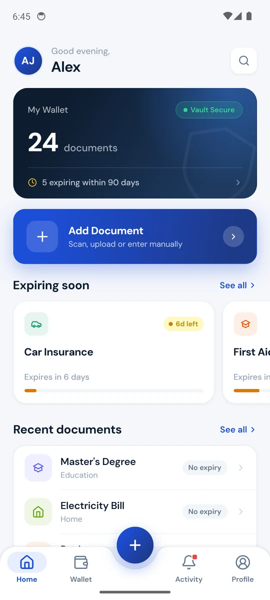 Vaultly app